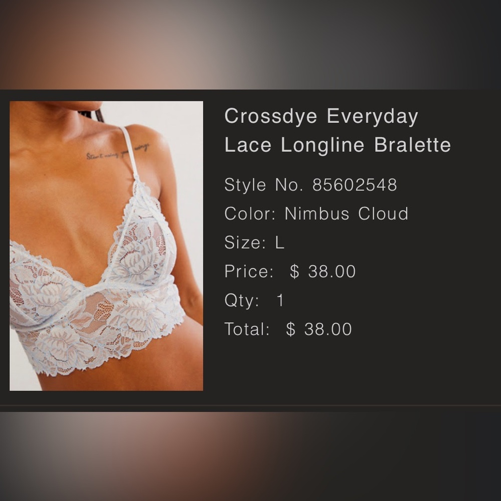 Free People Everyday Lace Longline Bralette